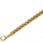 Мужская цепь ручного плетения из золота 585 пробы